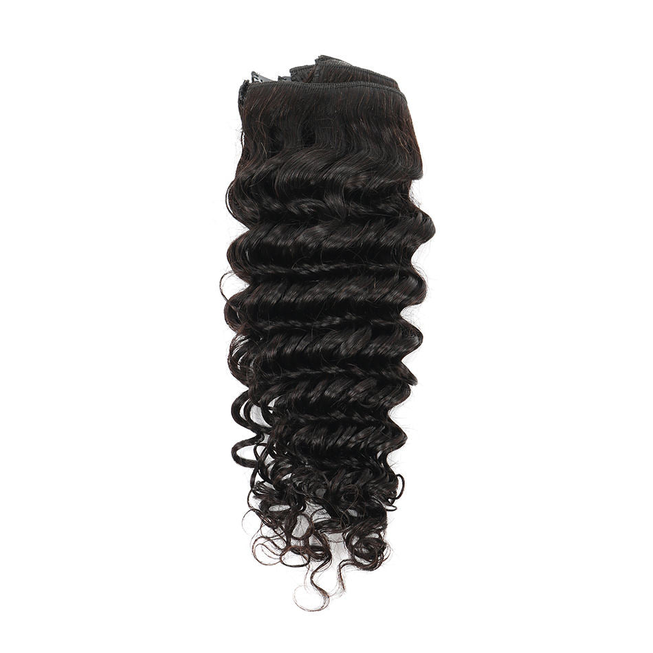 Raw Deep Wave Clip-in Hair Extensions  (Set of 8)