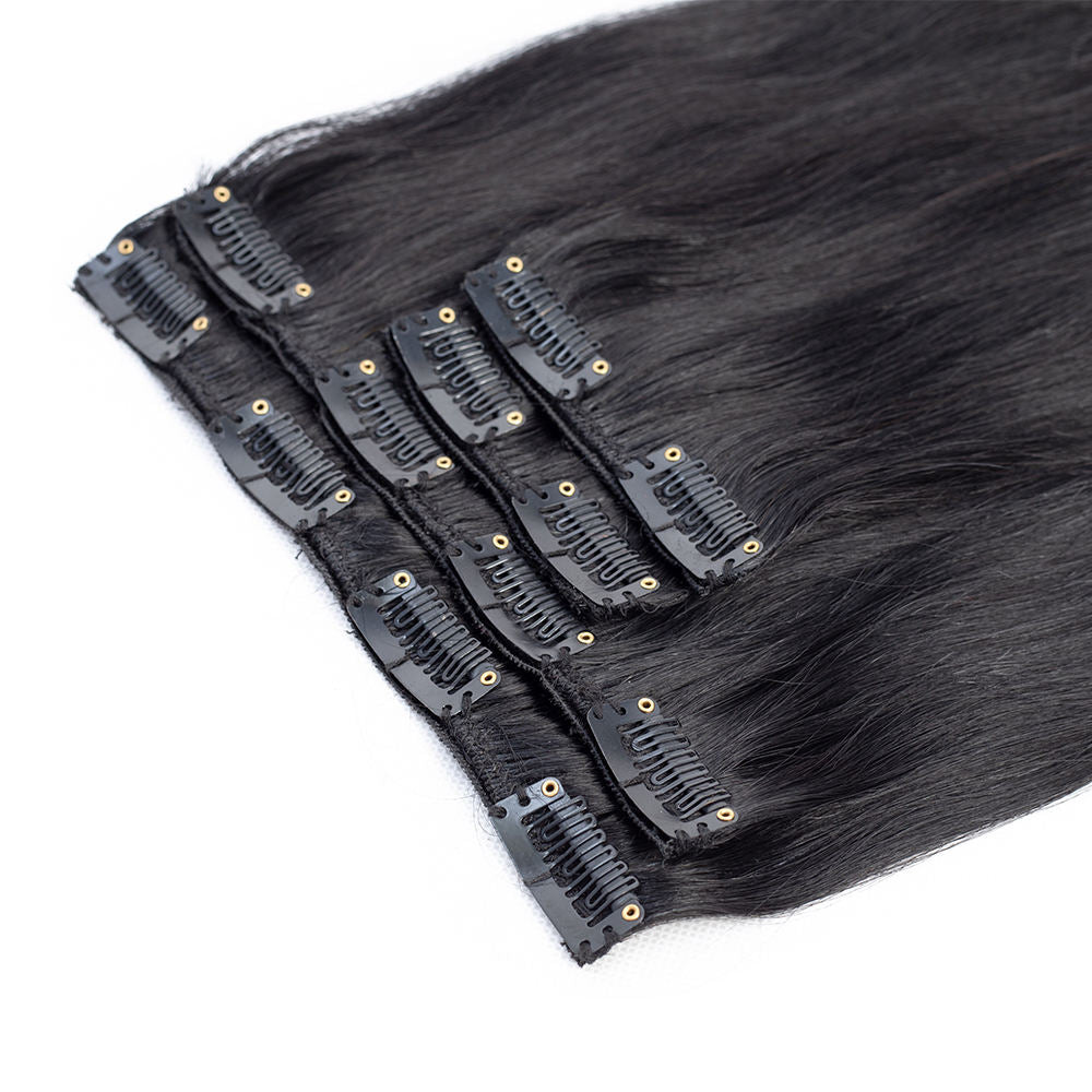 Raw Straight Clip-in Hair Extensions (Set of 8)